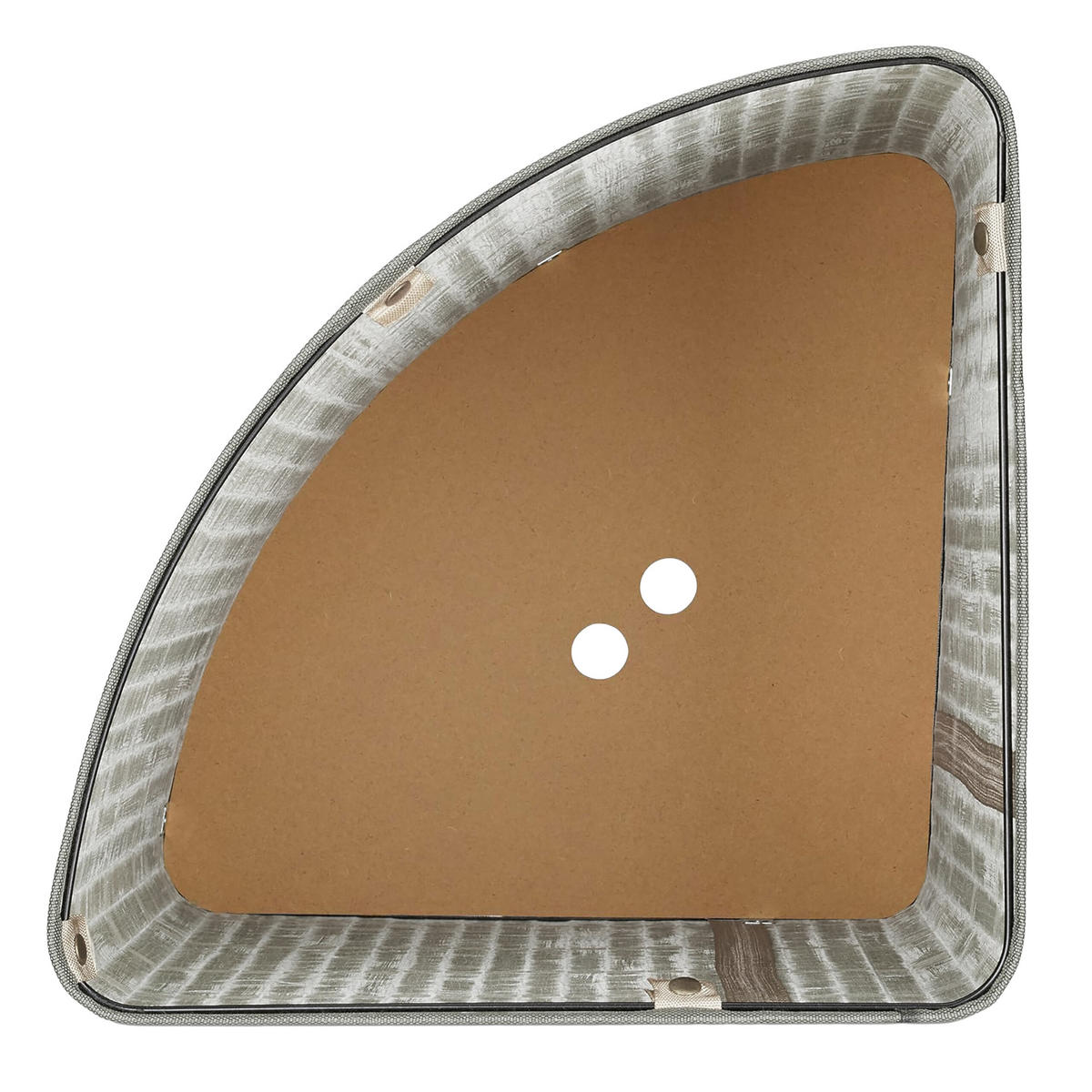 ECKWÄSCHEKORB - Weiß, Holz/Textil (36/60/36cm) - Relaxdays