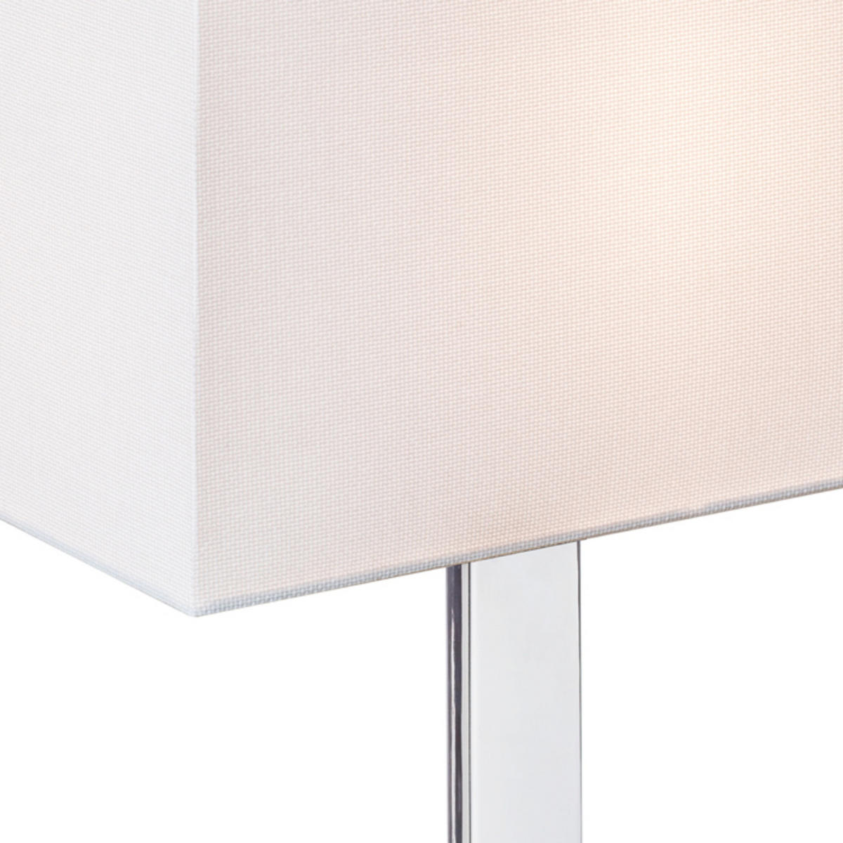 TISCHLEUCHTE PLAZA M Weiß Chrom 15 W - Weiß, Metall (25/10/35cm) - Rendl