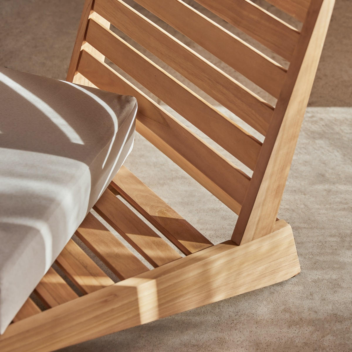 GARTENLOUNGE 3-tlg Olia Weiß aus Teak - Weiß, Holz - Tikamoon