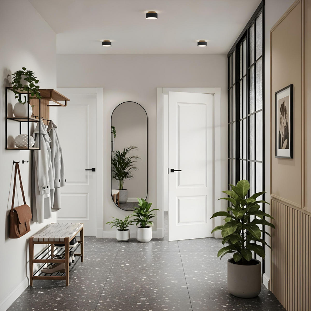 DECKENLEUCHTE MARLENE 14 Schwarz 6 W - Schwarz, Metall (14/14/75cm) - Rendl