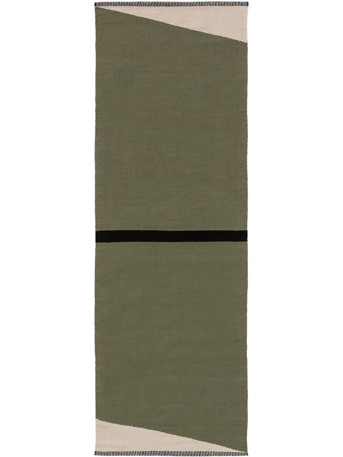 BAUMWOLLTEPPICH Lenny Grün 70x200 cm - Grün, Textil (70/200cm) - benuta Pop
