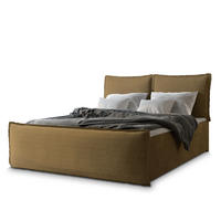 BOXBETT MONTA 180x200 cm mit Matratze und Topper - Gelb - Gelb, Holz (180/200cm) - MASSENO