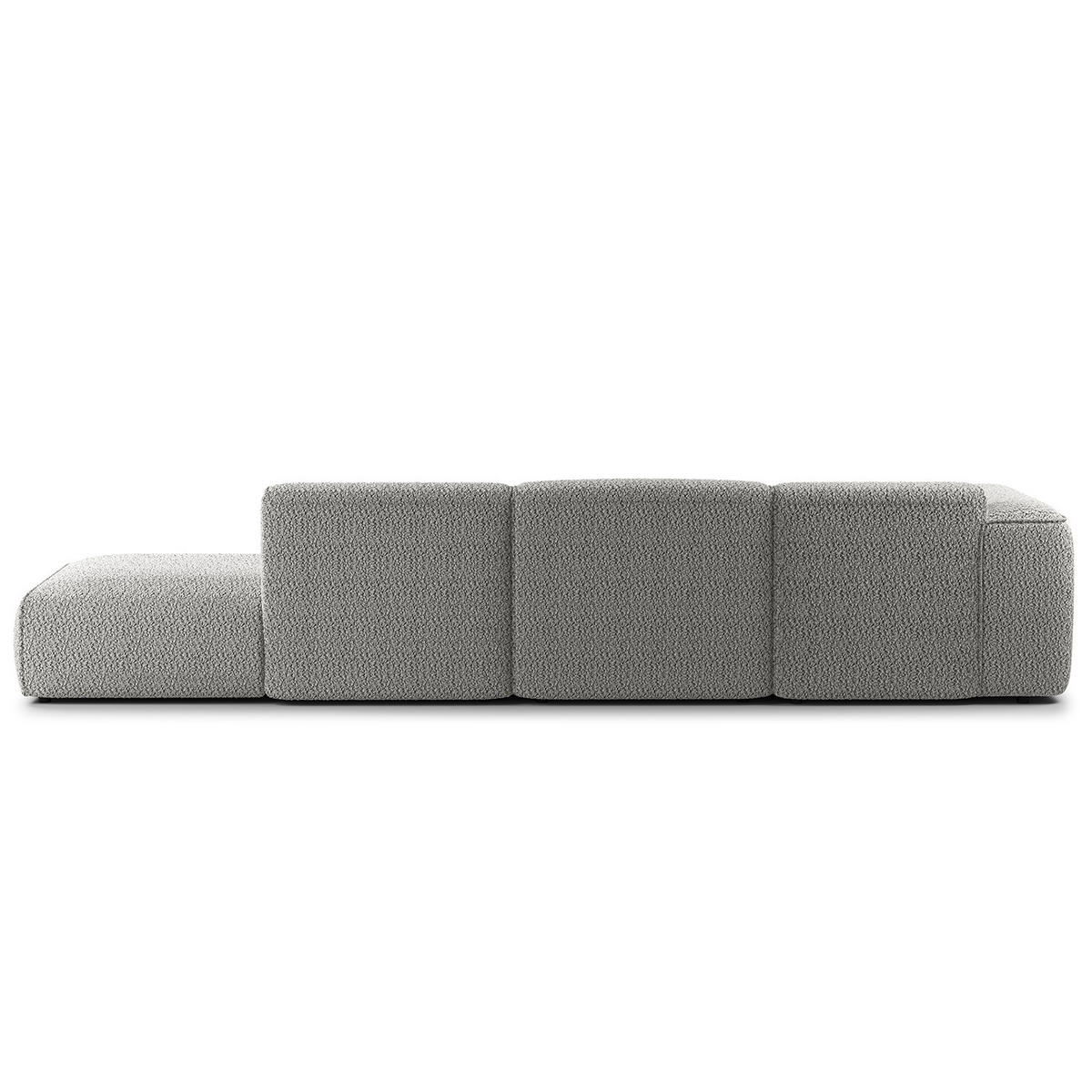 ECKSOFA mit Chaiselongue - Schwarz/Grau, Kunststoff/Textil (290/173cm) - home24