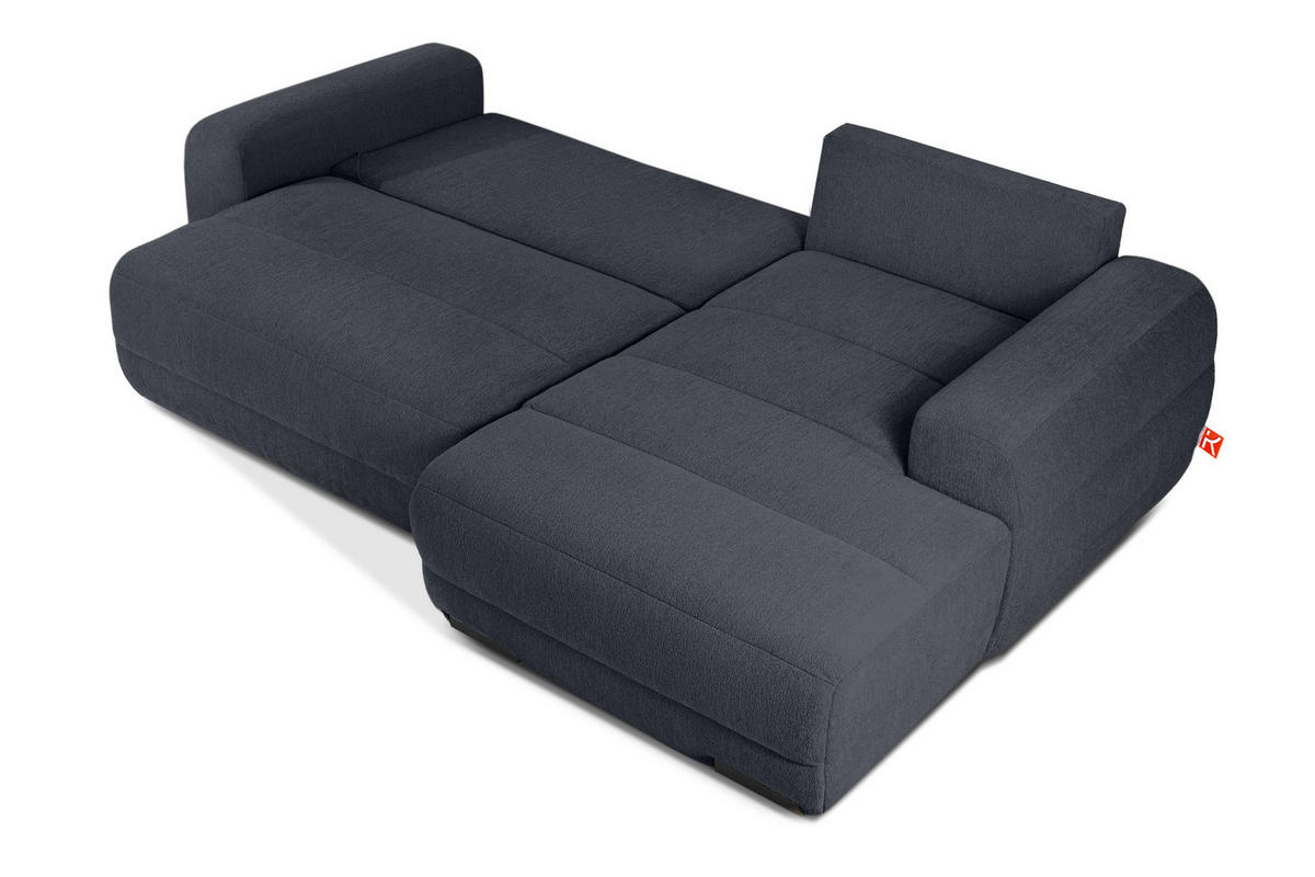 ECKSOFA RECHTS BLUME, Graphit - Graphitfarben, Holz/Holzwerkstoff (271/164cm) - KONSIMO®