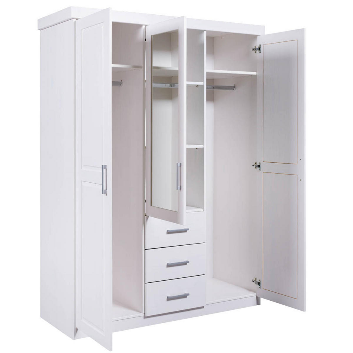 KLEIDERSCHRANK weiß - Weiß, Holzwerkstoff (140/190/55cm) - ebuy24