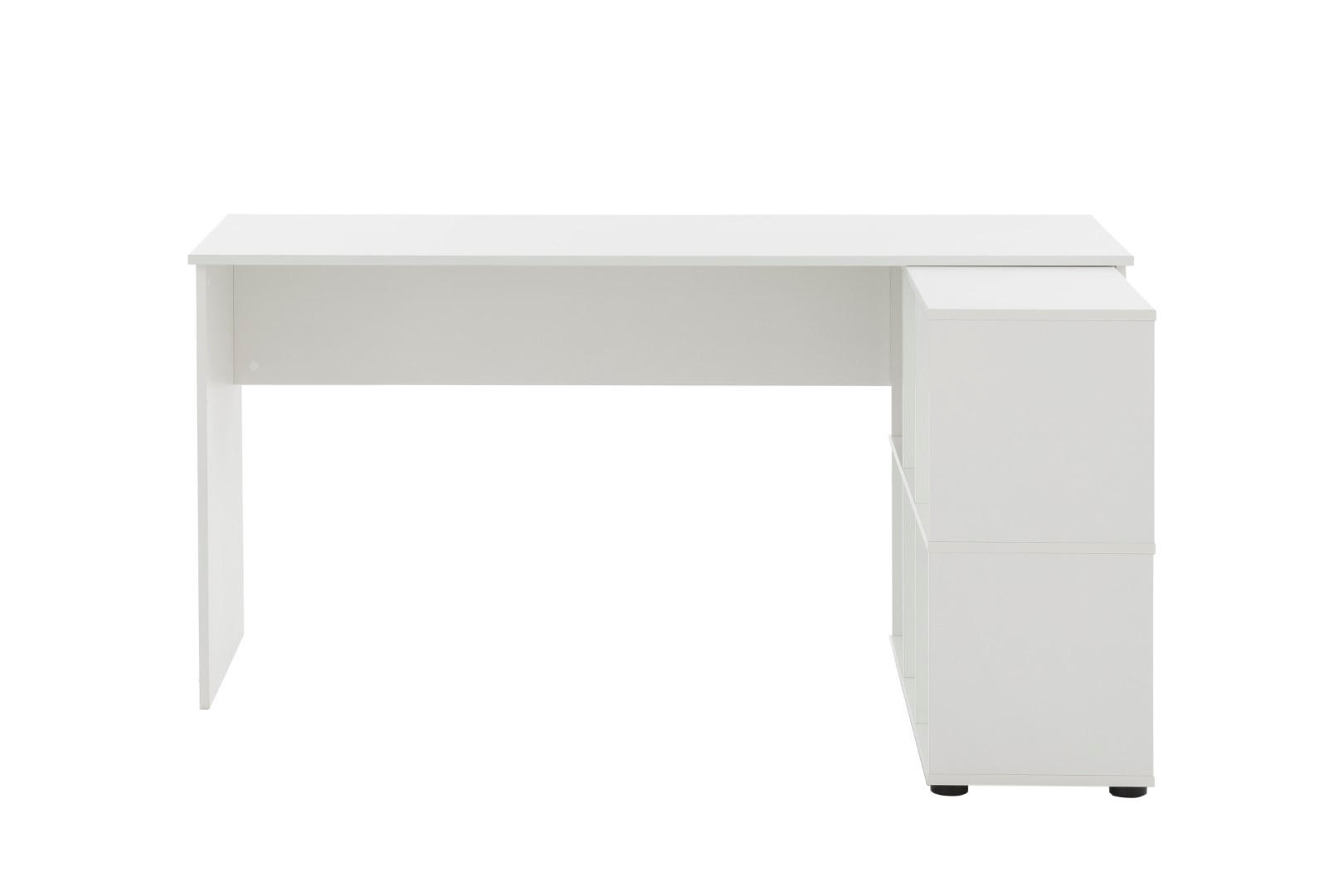 ECKSCHREIBTISCH Jaguar 73,6x150x121,6 cm 6 Fächern Weiß - Weiß, Holz (121.6/150/73.6cm) - PROREGAL