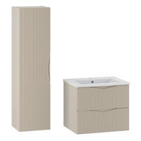 BADMÖBEL Tao 2er-Set Kaschmir - Beige, Holzwerkstoff (60/50/45.8cm) - Petits-meubles