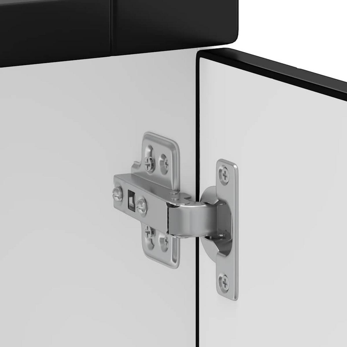 KÜCHENUNTERSCHRANK Porto Schwarz Holzwerkstoff - Schwarz, Holzwerkstoff (46/81.5/50cm) - vidaXL