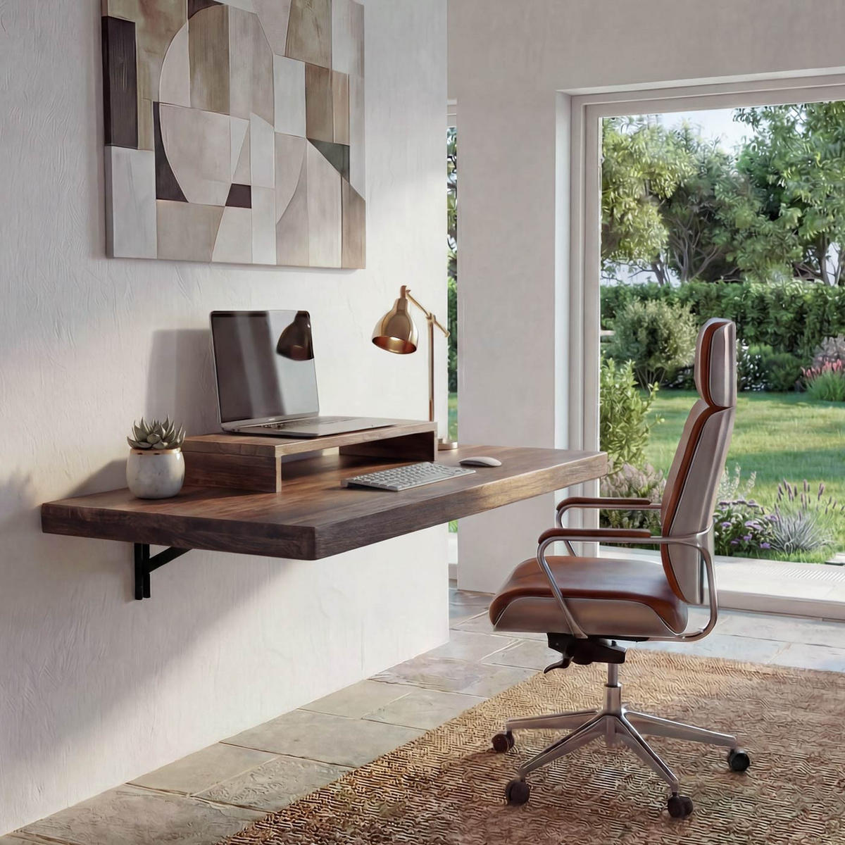 WANDTISCH KLAPPBAR rechteckig Braun - Braun, Holz (100/20/50cm) - MCW