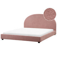 BETT mit Lattenrost 180/200 cm Pastellrosa Vaucluse - Pink, Textil (180/200cm) - Beliani