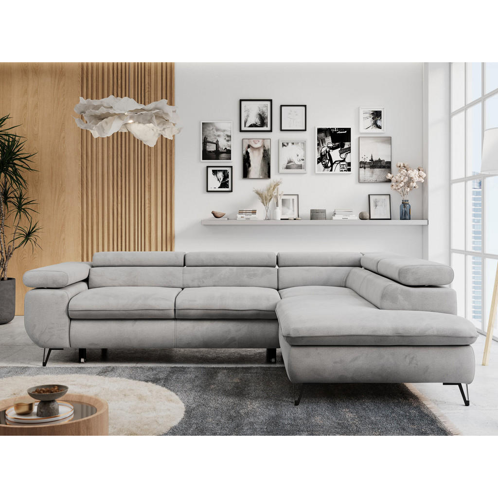 Thumbnail - MKS Ecksofa, Hellgrau, Textil, 3-Sitzer, L-Form,L-Form, 273x208 cm, Oeko-Tex®, Wohnzimmer, Sofas & Couches, Wohnlandscha...