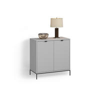 KOMMODE Aterno Grau mit 2 Türen - Grau, Holzwerkstoff (42/81.2/80cm) - Livinity®