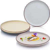 SPEISETELLER BOMBAY MOONLIGHT - 4 teilig aus Steingut - Creme/Grau, Stein (27cm) - Sänger