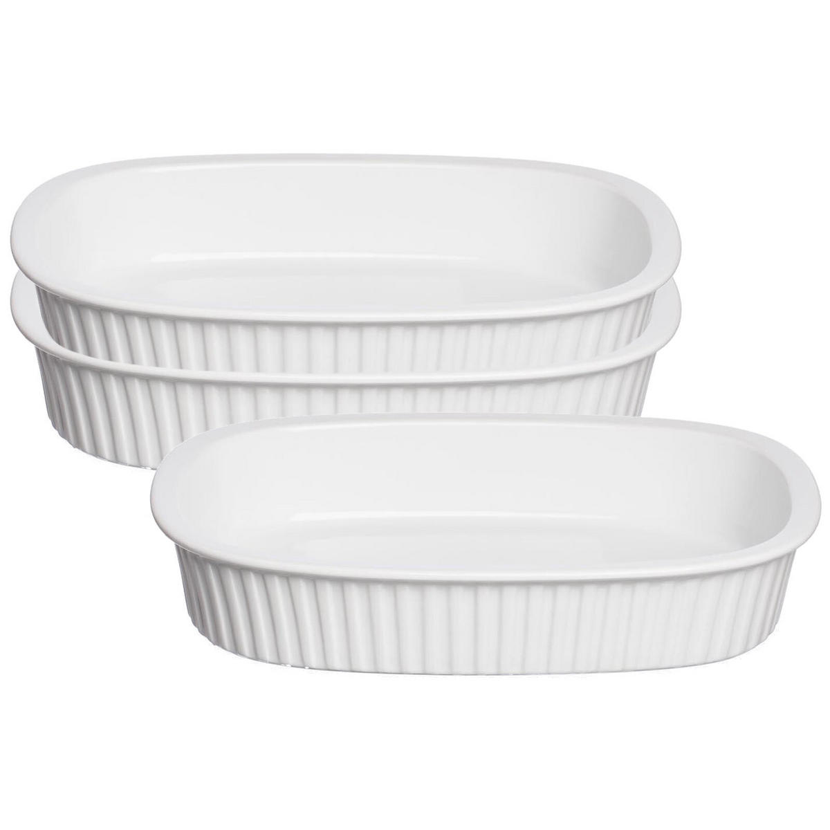 AUFLAUFFORMEN Bianco weiß 32 x 24 cm 3er Set - Weiß, Keramik (32/24/6cm) - Ritzenhoff Breker