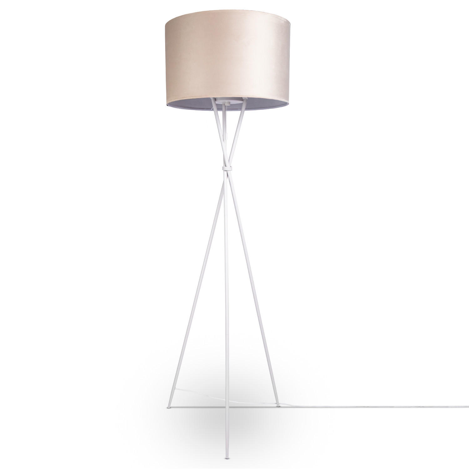 STEHLEUCHTE Kate Fl - Beige, Metall (48/48/177.5cm) - Paco Home