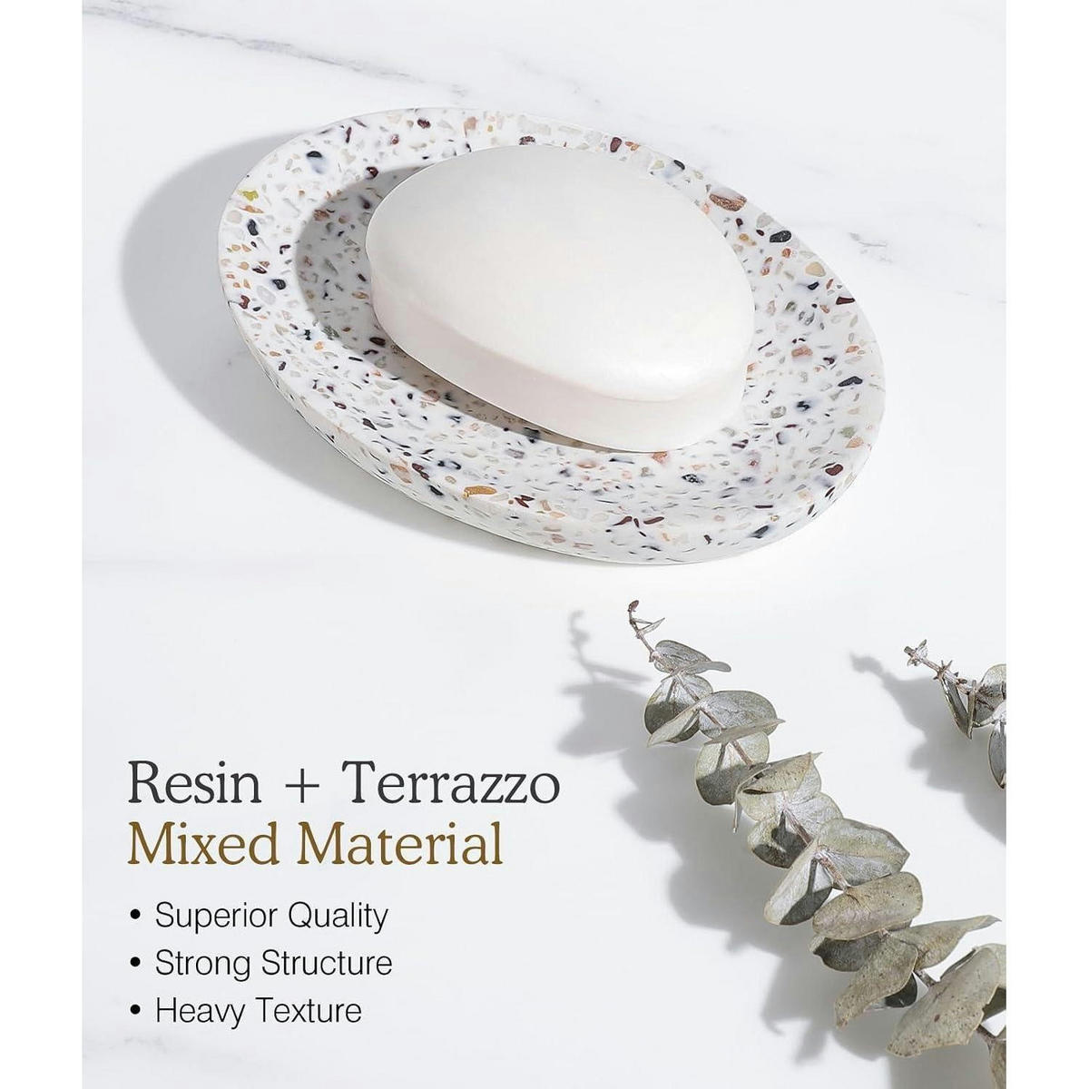 SEIFENSCHALE Terrazzo Oval Harz 13,5 cm - Multicolor, Kunststoff (9.7/1.5/13.5cm)
