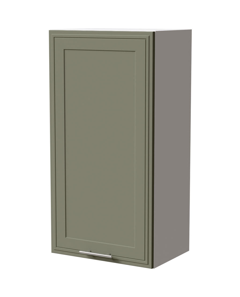 HÄNGESCHRANK Salo W4/50 Weiß / Reed Green Matt 50 / 32,5 / 96cm - Weiß/Grün, Holz/Holzwerkstoff (50/96/32.5cm) - Feldmann-Wohnen