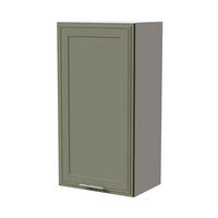 HÄNGESCHRANK Salo W4/50 Weiß / Reed Green Matt 50 / 32,5 / 96cm - Weiß/Grün, Holz/Holzwerkstoff (50/96/32.5cm) - Feldmann-Wohnen