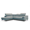 ECKSOFA FIERO 5-Sitzer, mintgrün - Schwarz/Mintgrün, Holzwerkstoff/Textil (158/269cm) - Courtois Laville