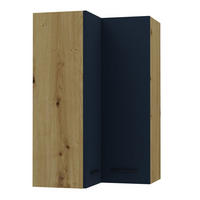 ECKHÄNGESCHRANK Bonn W14/60 Eiche Artisan / marineblau matt 60 / 60 / 96cm - Blau/Eiche Artisan, Holz/Holzwerkstoff (60/96/60cm) - Feldmann-Wohnen