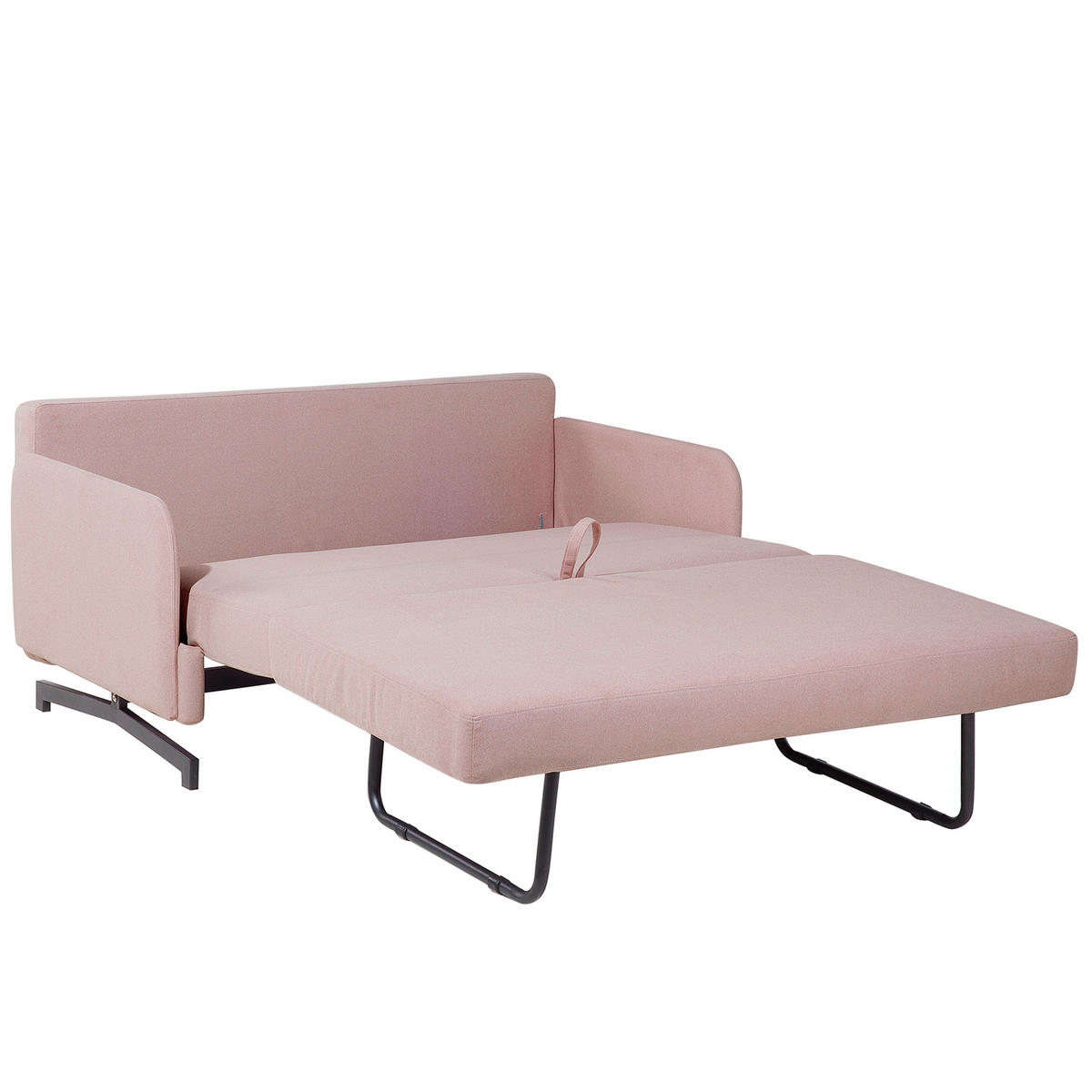 2 SZEMÉLYES KANAPÉÁGY Poliészter Rózsaszín Belfast - pink, textil (147/68/80cm) - Beliani