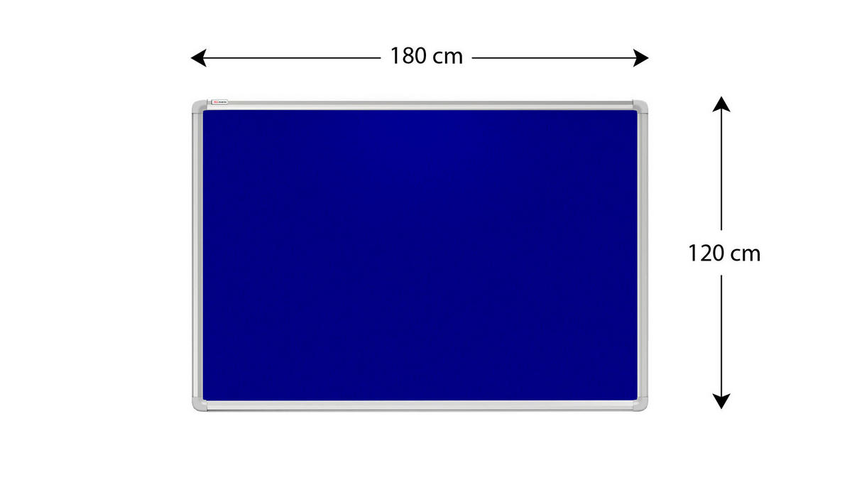 FILZTAFEL mit Alurahmen Blau 180x120cm - Blau, Metall (180/120/1.6cm) - ALLboards