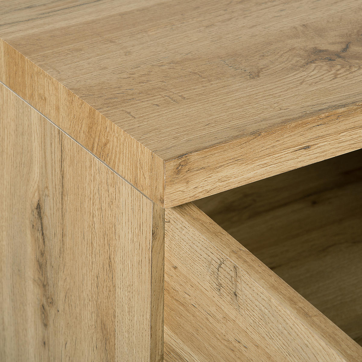 TV-MÖBEL Hellbraun, Grau TIMBER 41/140/47 cm - Hellbraun, Holzwerkstoff (140/47/41cm) - Beliani