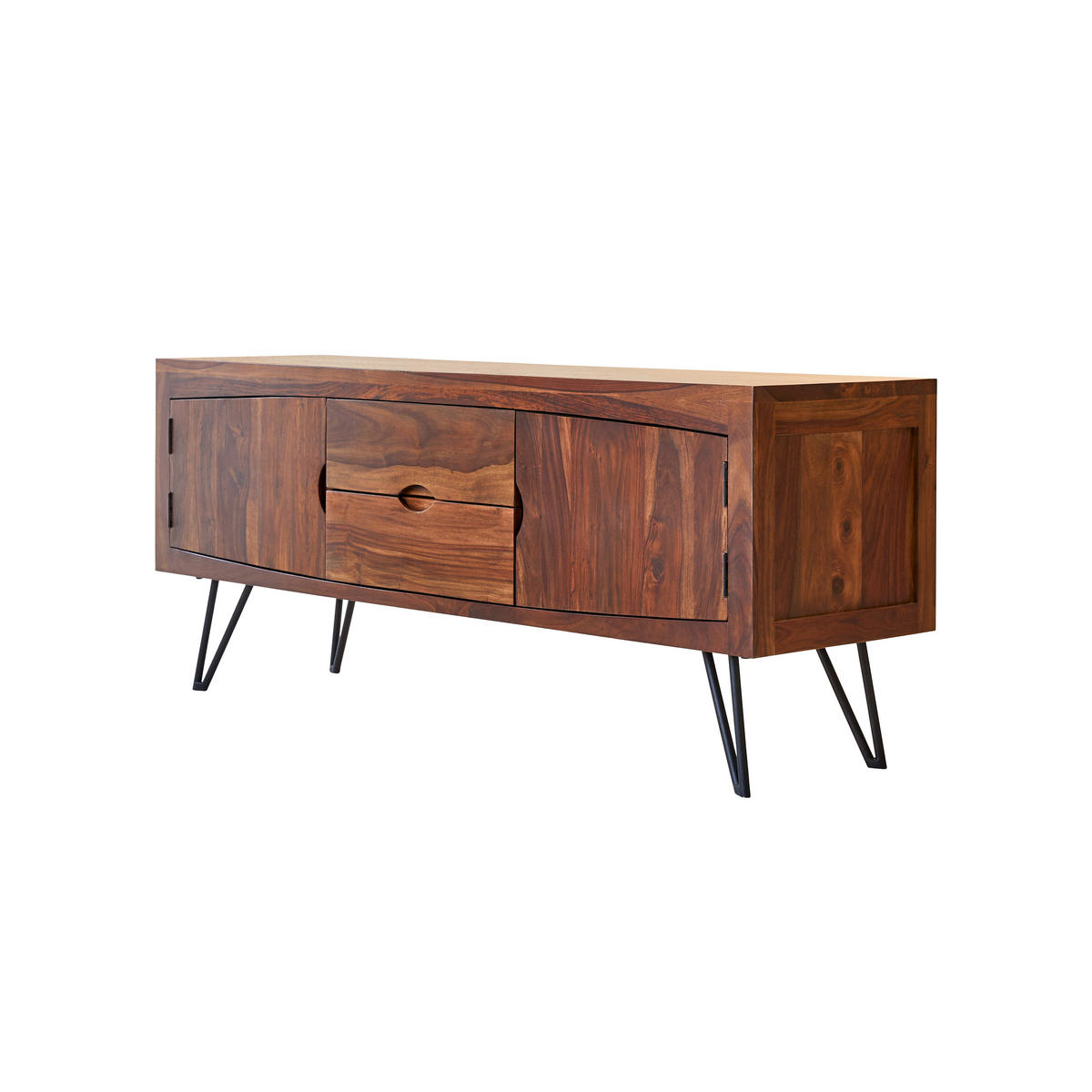 TV-SCHRANK Bonnie Dunkelbraun aus Palisander - Dunkelbraun, Holz (150/62/45cm) - Tikamoon