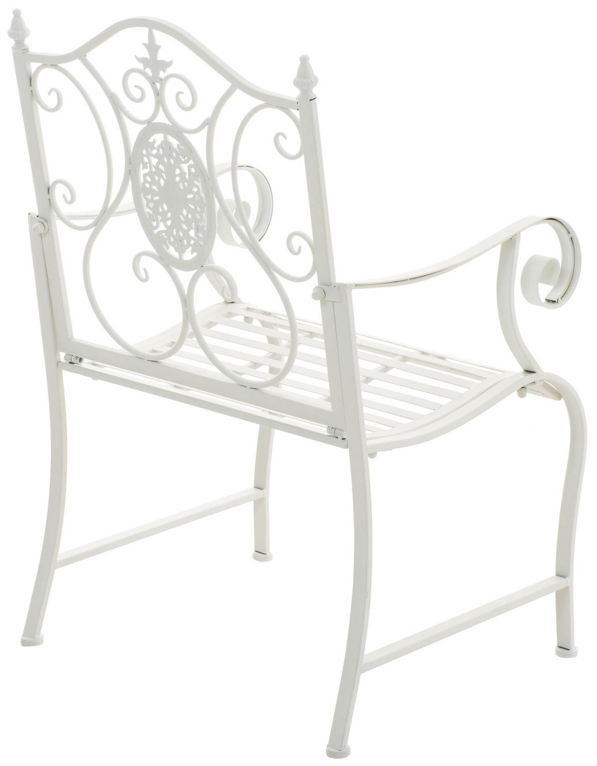 GARTENSTUHL Metall Weiß - Weiß, Metall (62/94/53cm) - CLP