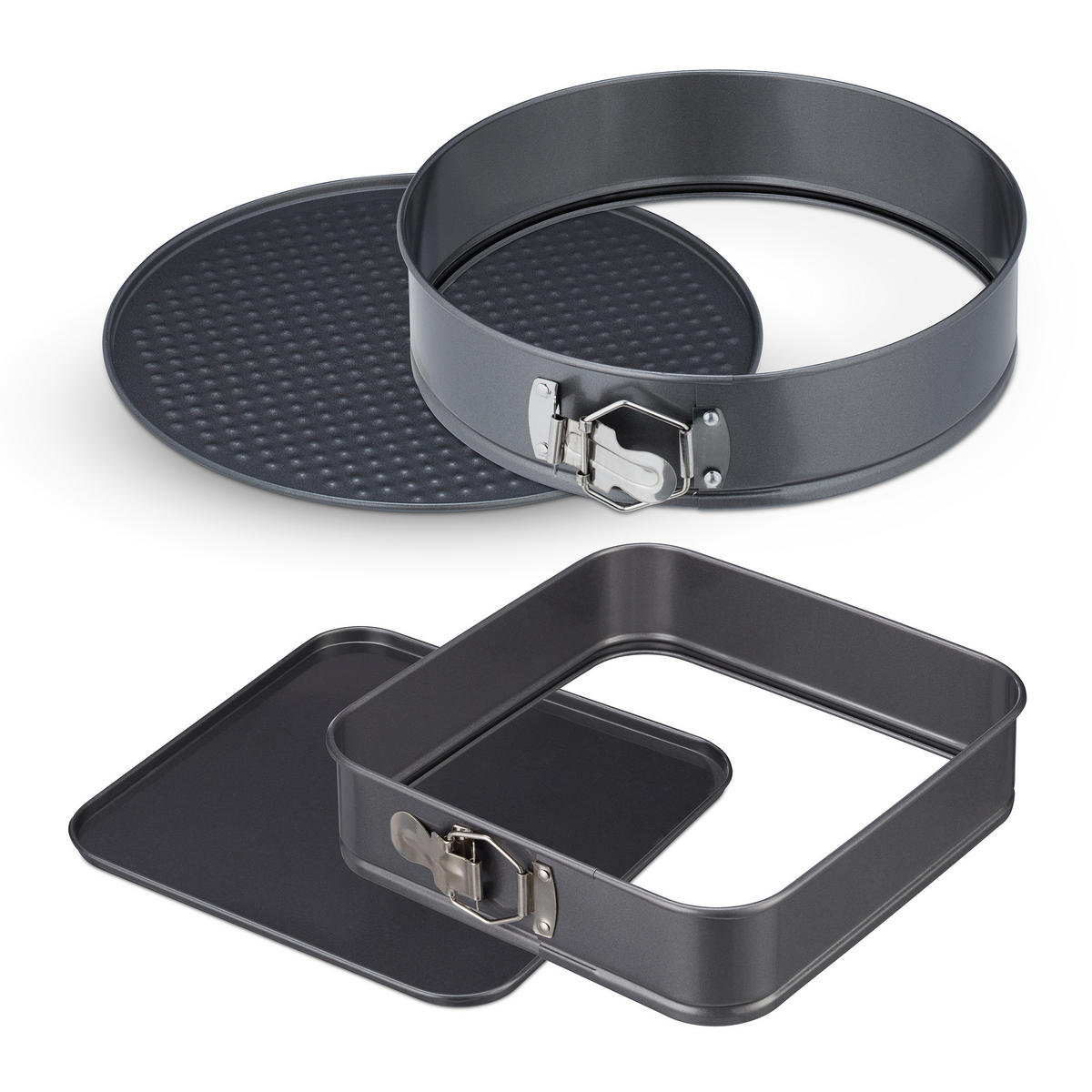 SÚPRAVA foriem na pečenie - antracitová, kov - Relaxdays