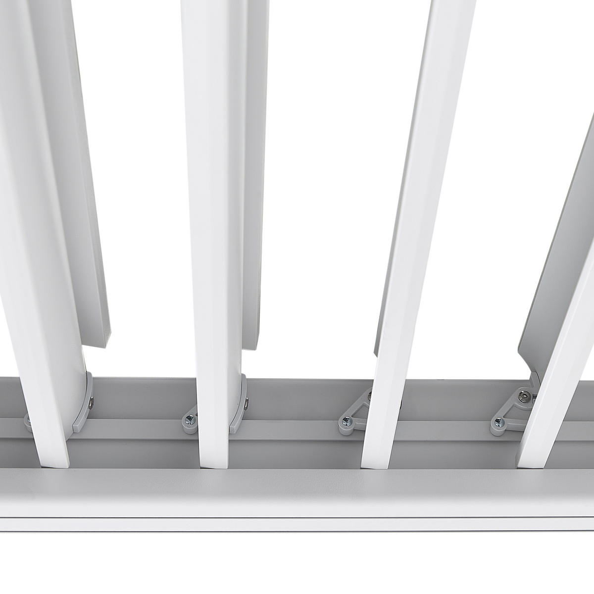 GARTEN-PERGOLA Weiß Forno II - Weiß, Metall (310/250/310cm) - Beliani