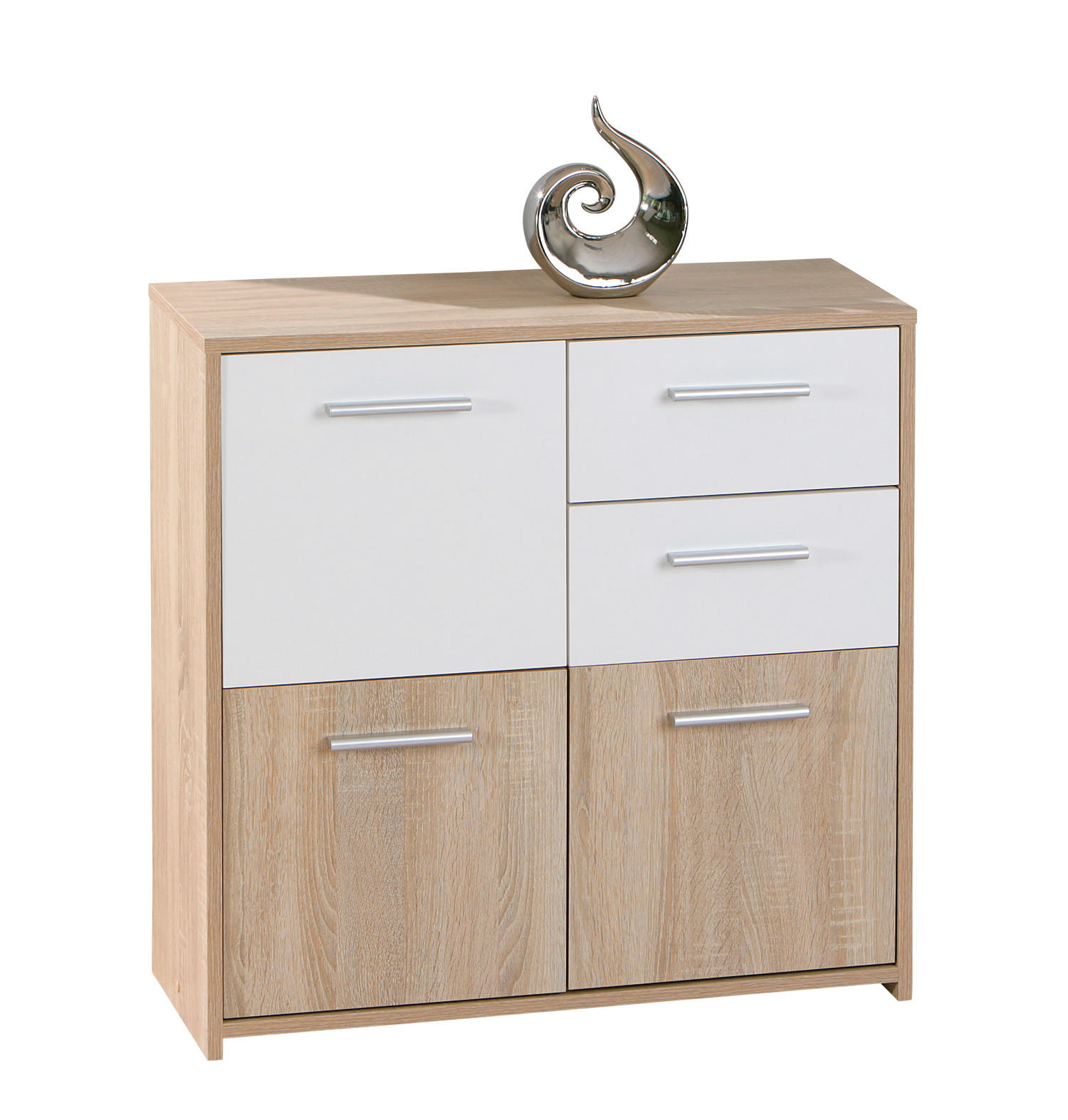 KOMMODE Eiche Dekor - Eiche Wotan, Holzwerkstoff (77/77/30cm) - ebuy24