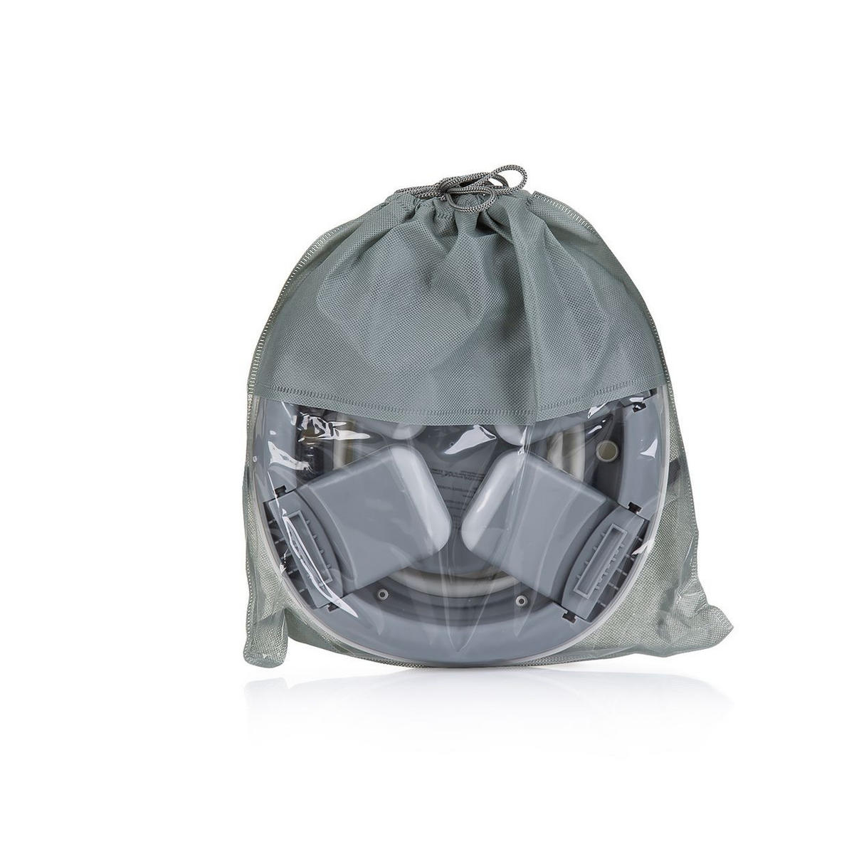TOILETTENTRAINER Viaggio 2 in 1 grau Töpfchen, faltbar, Tragetasche, Spritzschutz, abnehmbarer Behälter - Grau, Kunststoff (26/28cm) - Chipolino