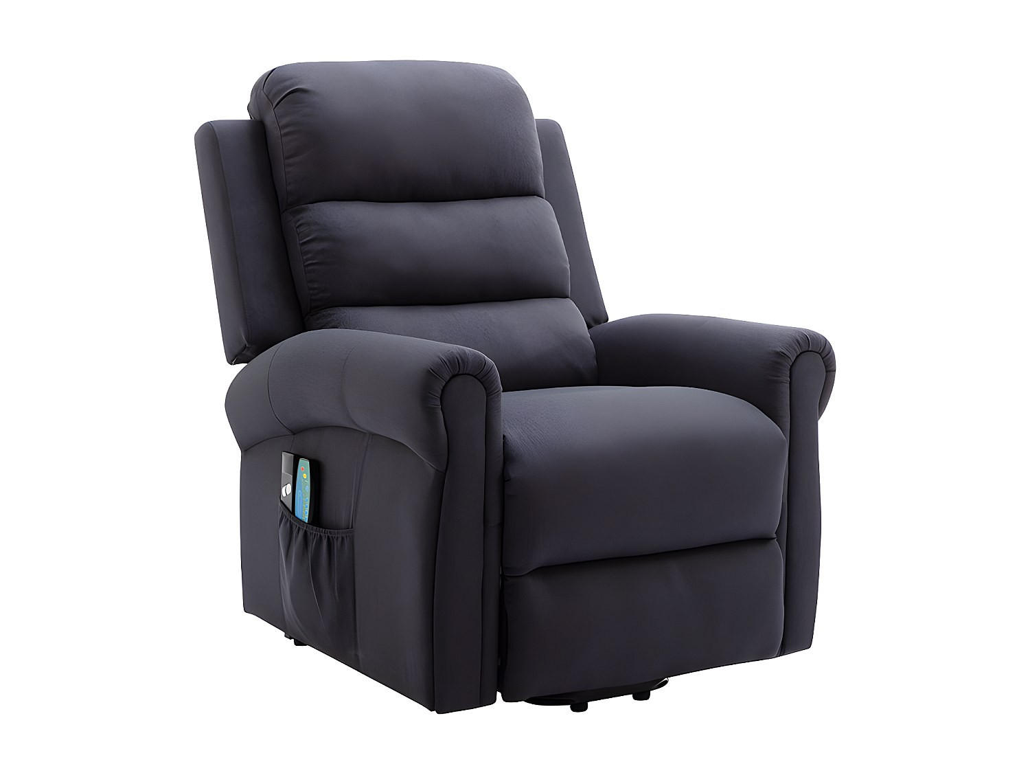 MASSAGESESSEL mit elektrischer Aufstehhilfe - Stoff - Anthrazit - LOVARI - Anthrazit, Textil (91/107/84cm) - Vente-Unique