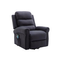 MASSAGESESSEL mit elektrischer Aufstehhilfe - Stoff - Anthrazit - LOVARI - Anthrazit, Textil (84/107/91cm) - Vente-Unique