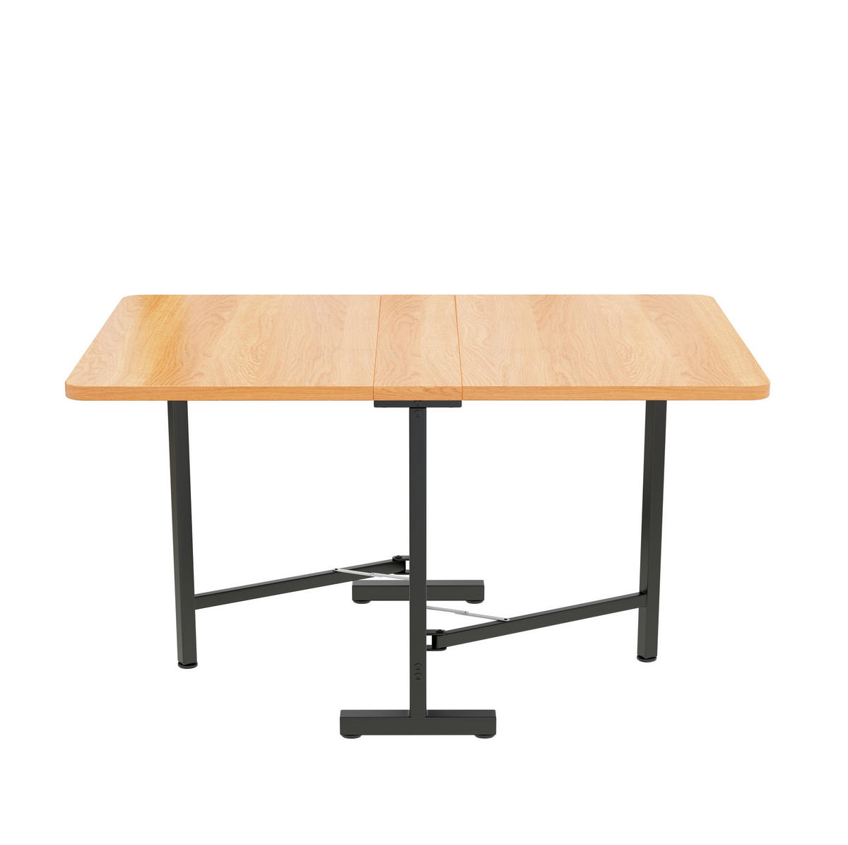 JEDÁLENSKÝ stôl 120 cm/80 cm, MDF, americký dub biely, rozkladací a skladací - farba duba, kompozitné drevo (120/80/75cm) - BEAOK