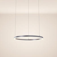 LED-HÄNGELEUCHTE Ring Direkt/Indirekt 5m Aluminium Ø 60cm - Alufarben, Metall (60/60/3.3cm) - s.luce