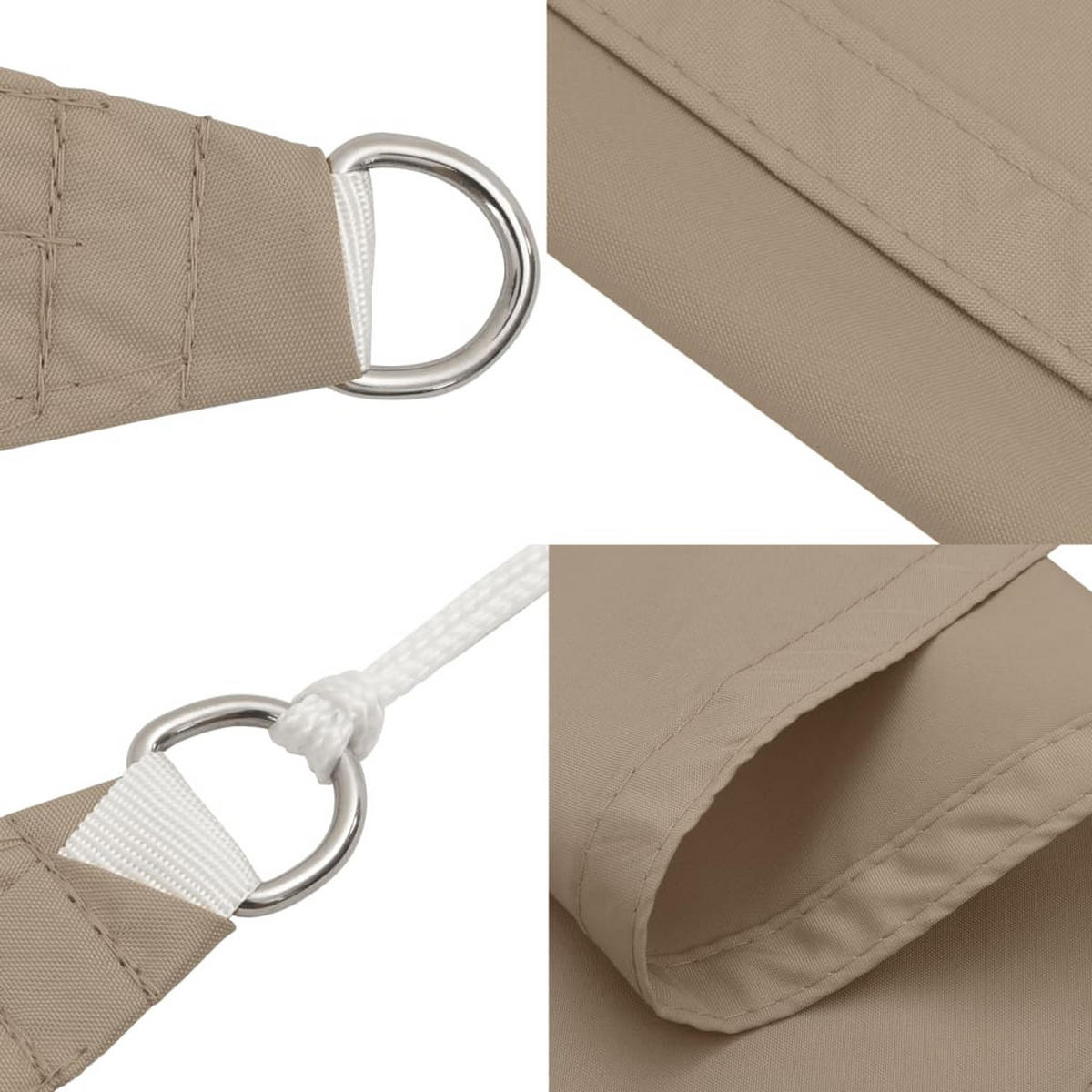 SONNENSEGEL Oxford-Gewebe Rechteckig 4/5 M Taupe - Taupe, Textil (400/500cm) - vidaXL