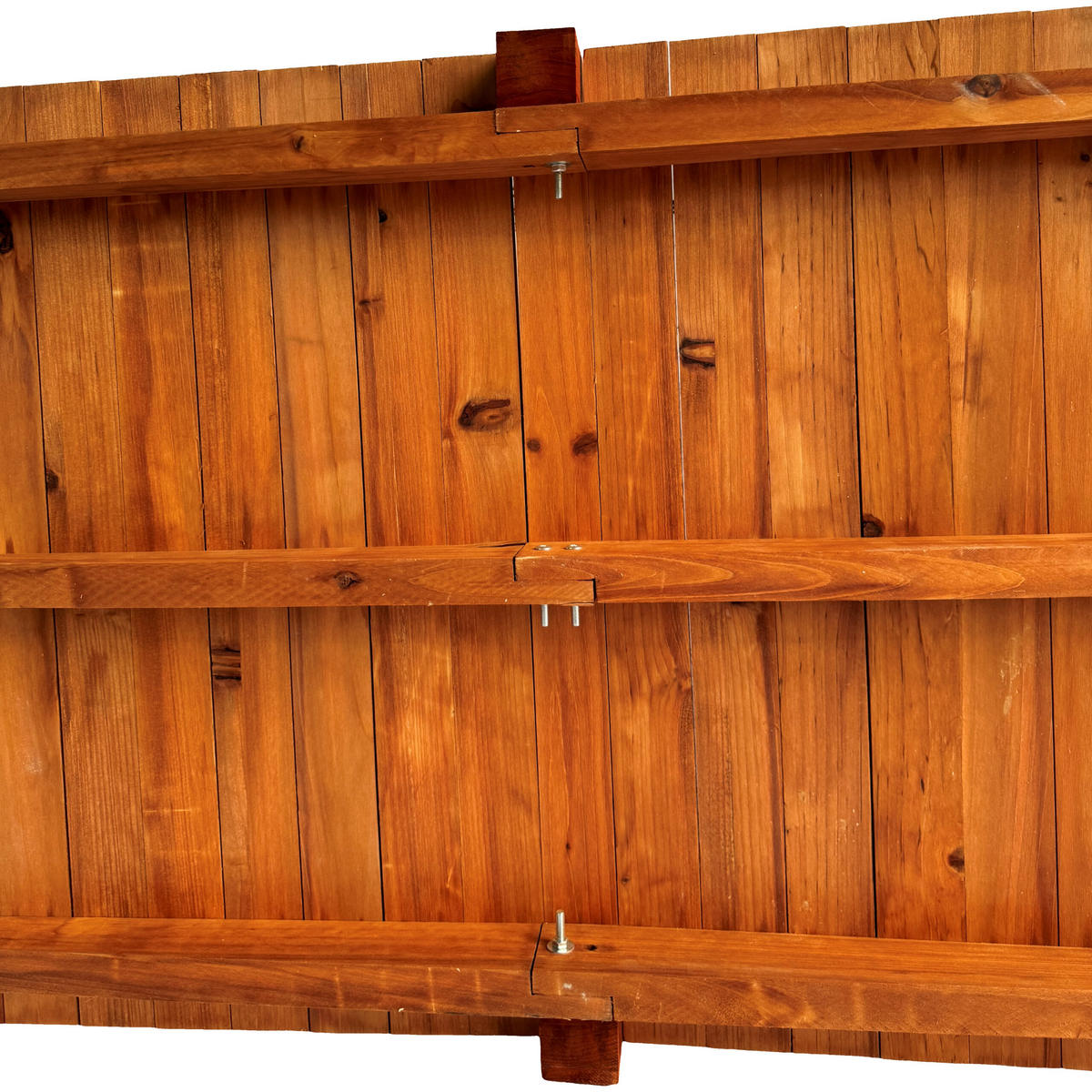 GARTENBRÜCKE Orange Tannenholz Eisen mit Ketten - Orange, Holz/Metall (67/150/55cm) - Relaxdays