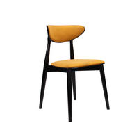 STUHL Ryga II 48 x 45 x 80 cm, mit gepolsterter Rückenlehne und Sitzfläche, gelb, schwarz - Gelb/Schwarz, Metall (48/80/45cm) - Margaret Hadas24