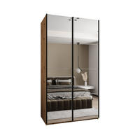SCHWEBETÜRENSCHRANK 245,5/140/64 2-türig - Schwarz/Weiß, Holz/Metall (140/245/64cm) - Abiks Möbel