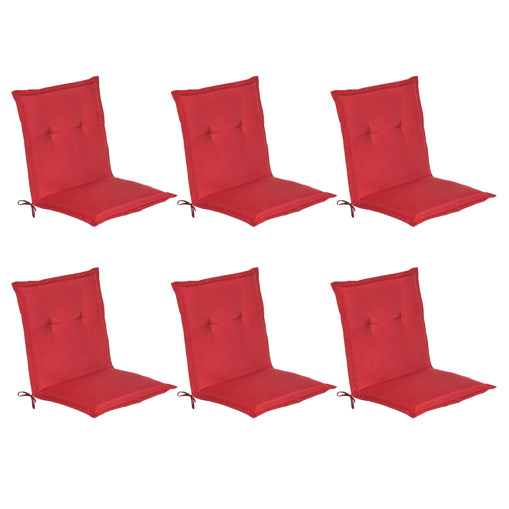 Beautissu Niederlehnerauflage Rot 50x6x100 cm