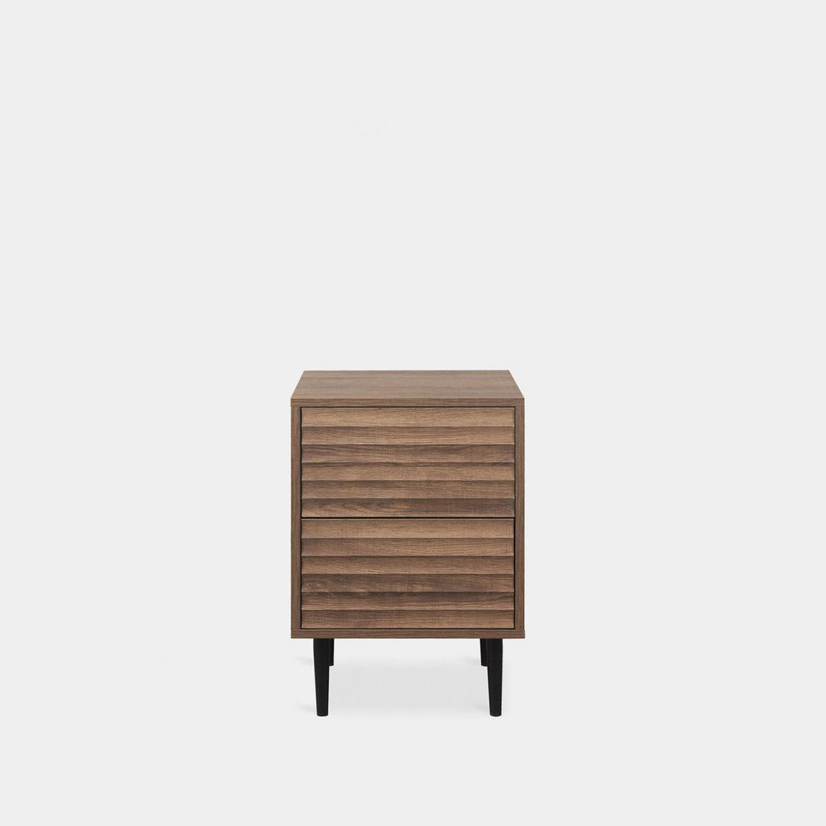 NACHTTISCH 2 SCHUBLADEN Evoke Walnuss 40 cm x 58 cm - Walnussfarben, Holzwerkstoff (40/58/40cm) - Klast Home