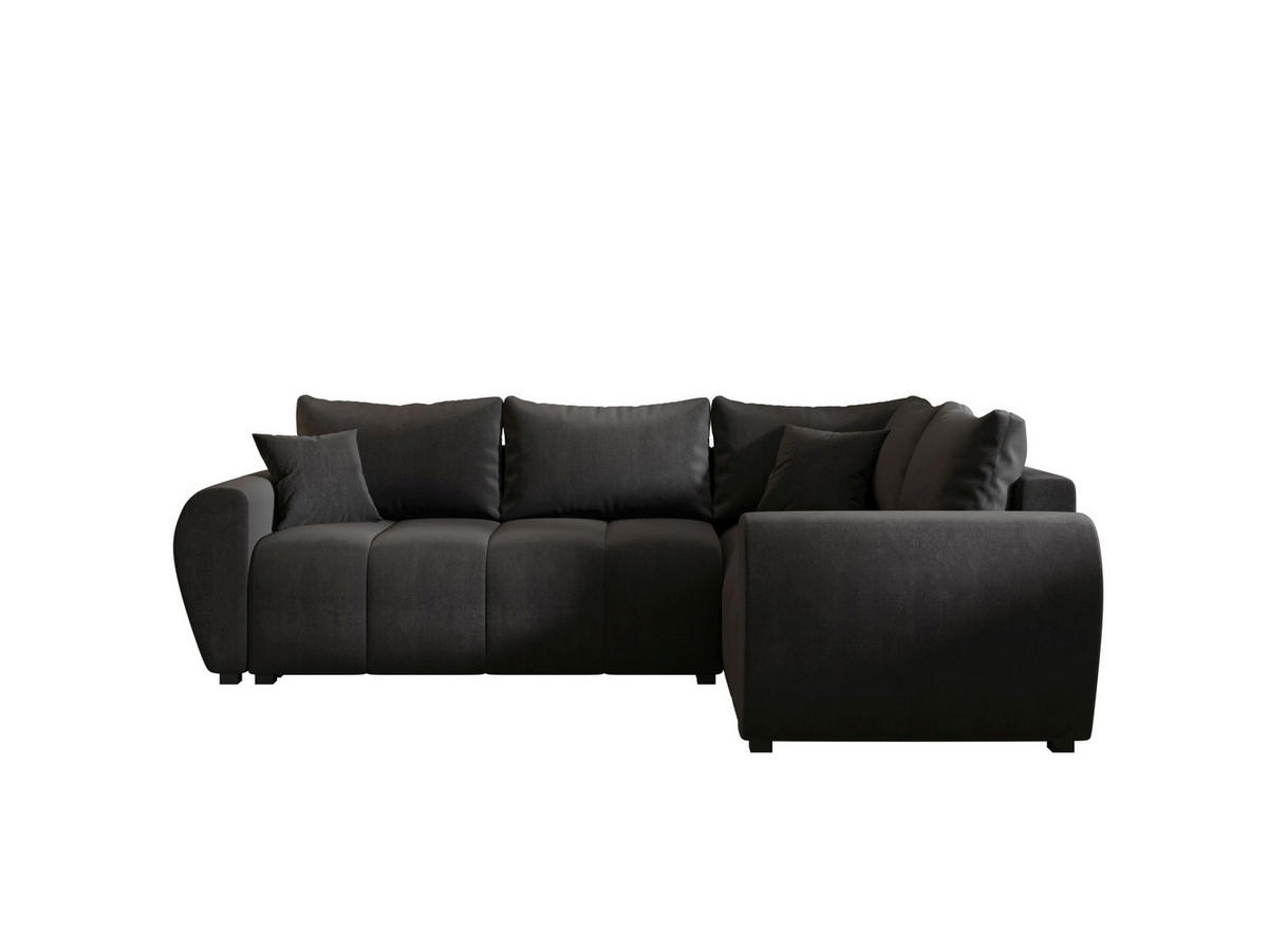 ECKSOFA MOLISA L PLUS Itaka 27 Rechts mit Schlaffunktion - Dunkelgrau, Textil (235/175cm) - Bedante