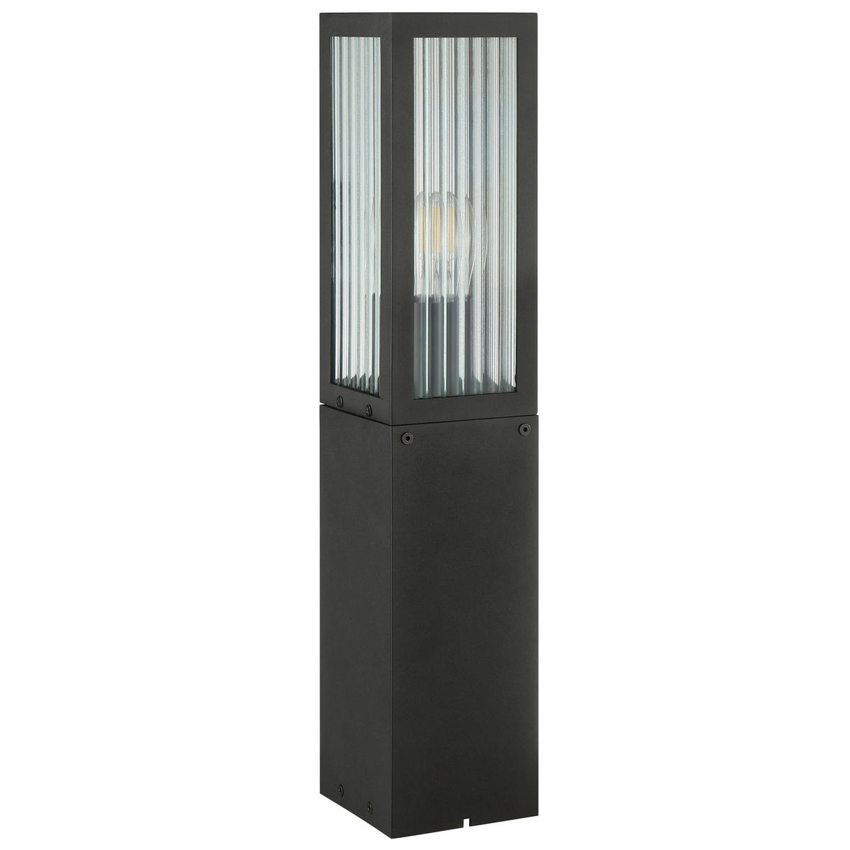 LED AUßENLEUCHTE Getta Schwarz 10/10/50 cm - Schwarz, Metall (10/10/50cm) - Brilliant