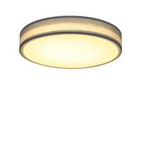 DECKENLEUCHT LED 12W 3000K Stoffschirm Modern Rund Ø30CM - Grün, Kunststoff (30/30/5cm) - ZMH