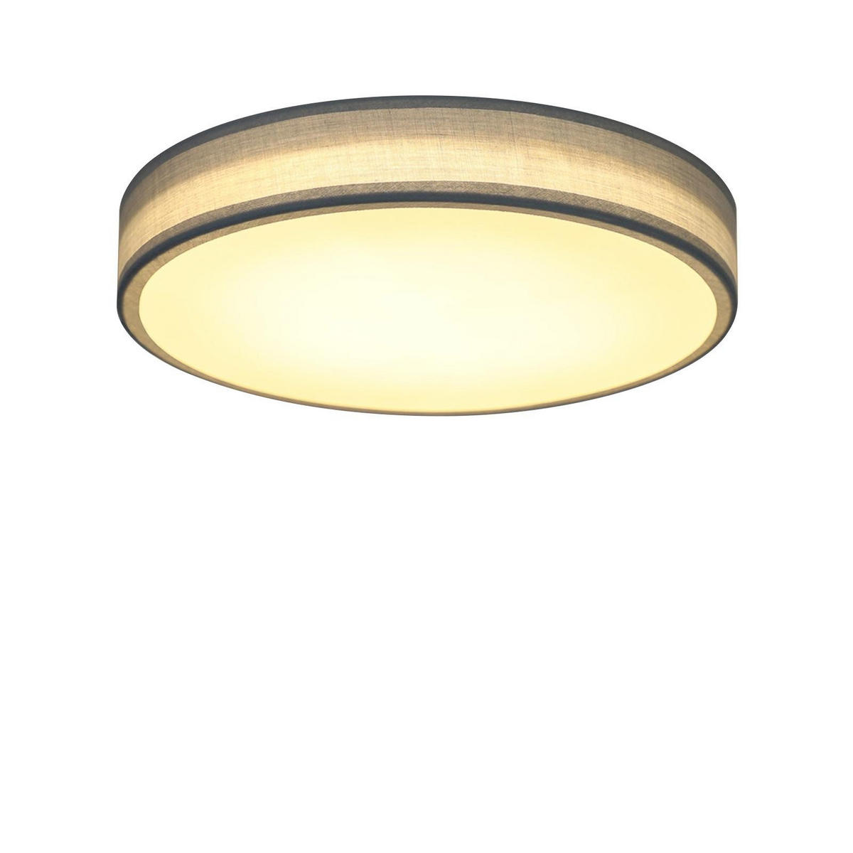 DECKENLEUCHT LED 12W 3000K Stoffschirm Modern Rund Ø30CM - Grün, Kunststoff (30/30/5cm) - ZMH