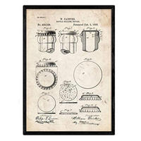 POSTER Bierflaschenverschluss Patent A3 Rahmenlos - Klar, Papier (29.7/5/42cm) - Nacnic