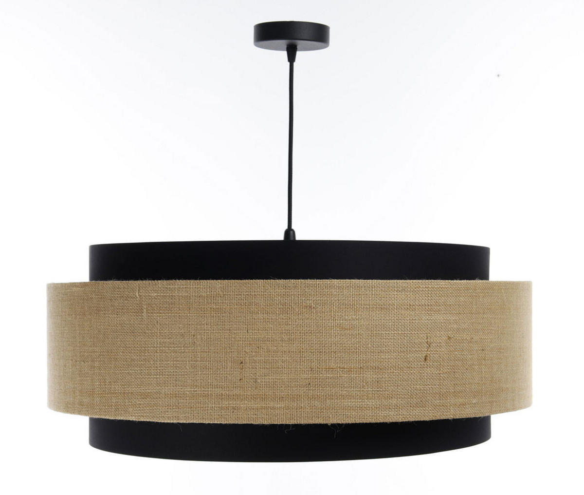 HÄNGELEUCHTE Schwarz 60/25 cm - Beige, Kunststoff (60/1.9/25cm) - ONZENO