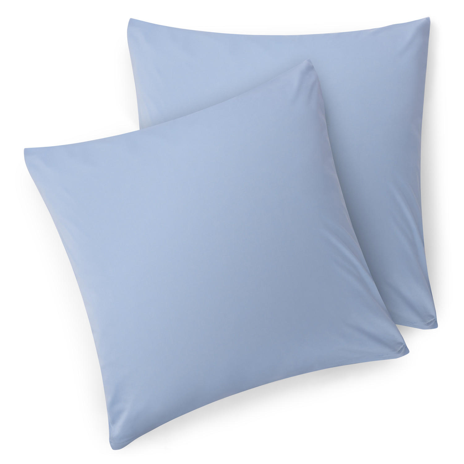 KISSENBEZUG Agneta 50/50 cm, 2er-Set, 100% Baumwolle, Hellblau - Hellblau, Textil (50/50cm) - Blumtal